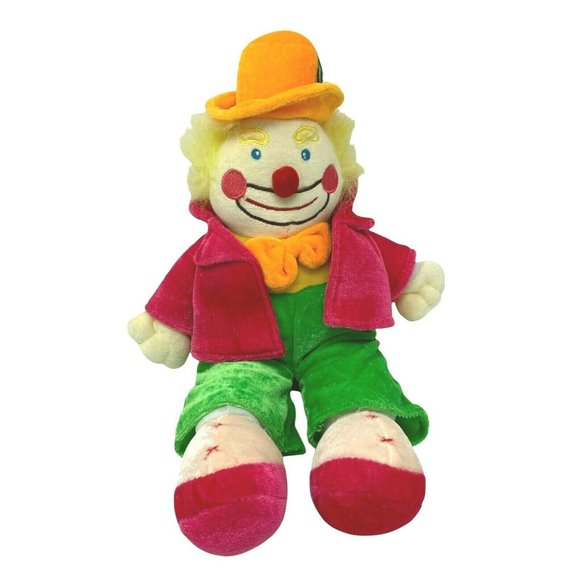 RHODE ISLAND NOVELTY Silly Clown 16" Plush Bright Colors Doll Circus - Picture 1 of 4